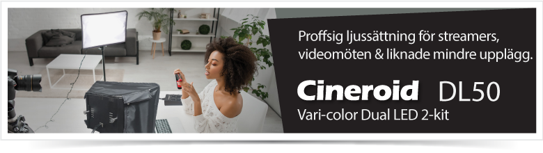 Cineroid DL50 vari-color Dual LED 2-kit för videomöten & streaming